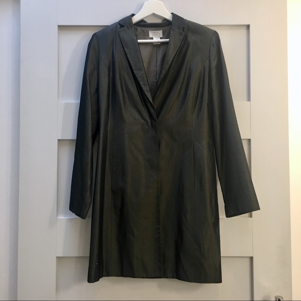 Long Grey Silk Jacket
